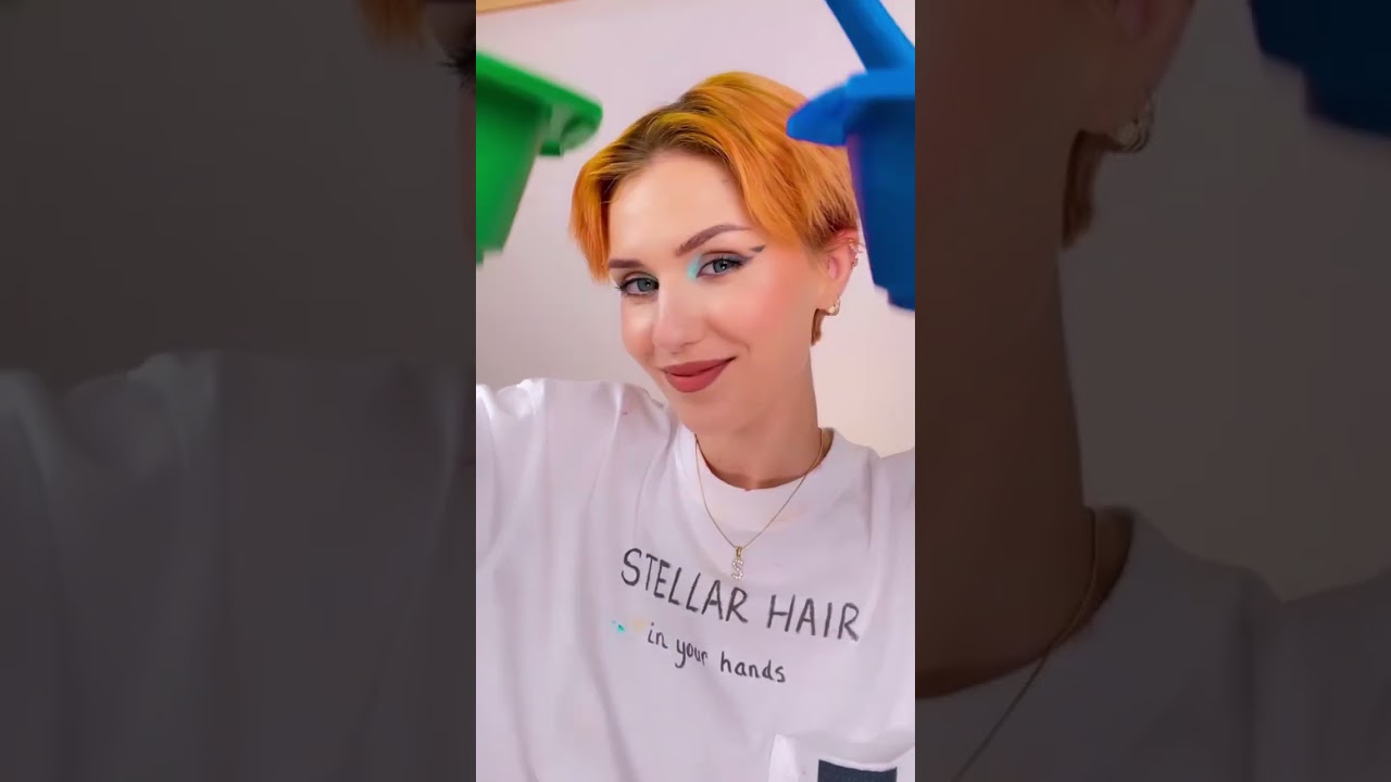 Orange hair to EMERALD 💚🩵