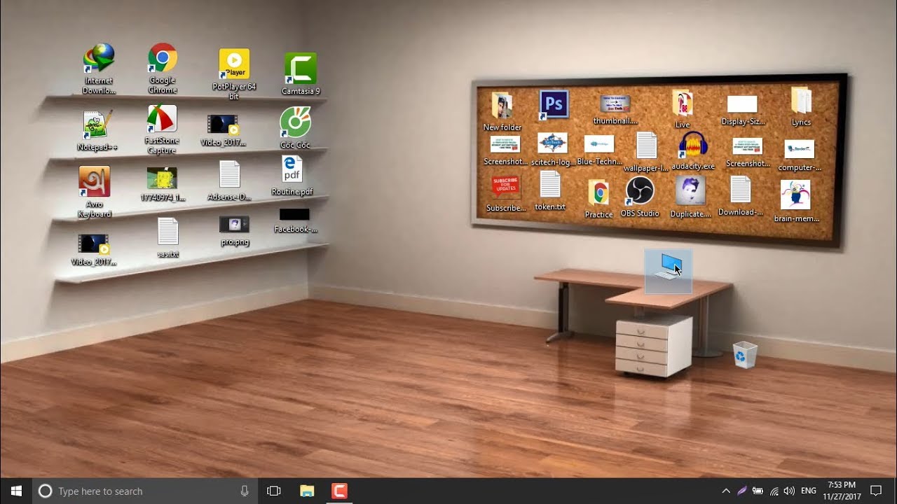 Design 3D Desktop Screen in Windows 7/8/10 (Bangla) | SasTech - YouTube