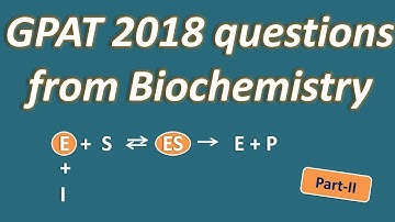 GPAT 2018 question from Biochemistry - Part-II
