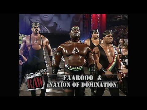 Farooq Vs Crush Ahmed Johnson Returns With New Nation Of Domination Attire 1997 WWF