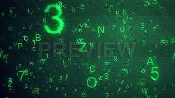 Retro Digital Alphabet And Numbers Stock Motion Graphics