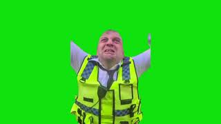 Screaming Cop Meme Green Screen Template