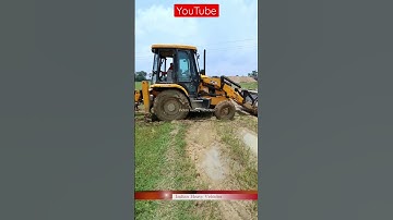 106 | JCB 3DX Xtra struggles in the mud, Driving Skills of JCB Driver | Part - 05 #shorts