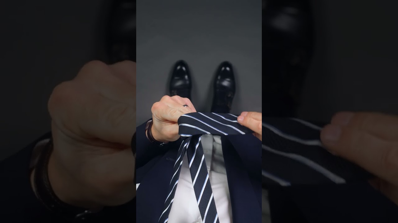 Ist das der einfachste Krawattenknoten der Welt? 😱 #krawattebinden #howtotieatie #shorts