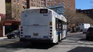 MTA Bus #7468 on the Q23 to Forest Hills Union Tpk at 108th St and Horace Harding Expwy