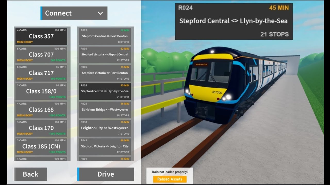 [Roblox] Stepford County Railway driving a Connect train from Llyn-by ...