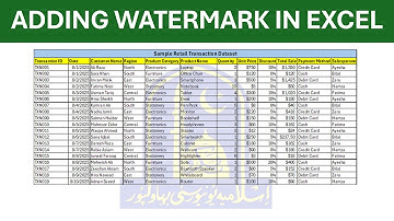 How to Add a Watermark in Excel | Tutorial for Text & Image Watermarks