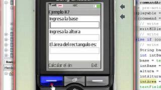 NetBeans - Java ME - Ejemplo #7 Calcular el área de un rectángulo