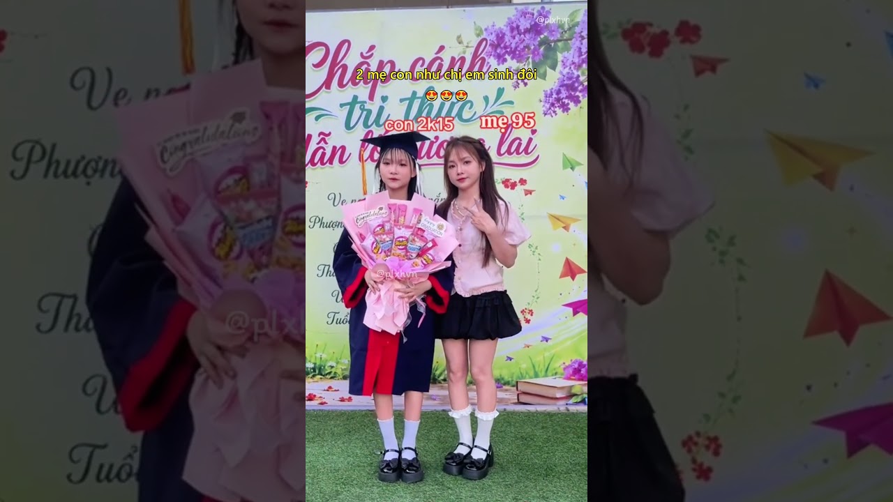 Mẹ trẻ gây sốt vì nhìn như chị em sinh đôi với con gái 😍 #giadinh #gaixinh #xinhdep #shorts