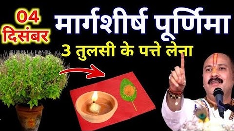 4 दिसंबर गुरुवार मार्गशीर्ष पूर्णिमा के दिन 3 तुलसी के पत्ते वाला उपाय जरुर करे,#pradeepmishrakeupay