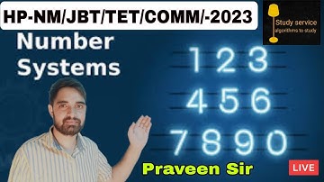HP TGT/TET NM &JBT COMMISSION-2023 ||MATHS ||Number System संख्या पद्धति||  #praveensir