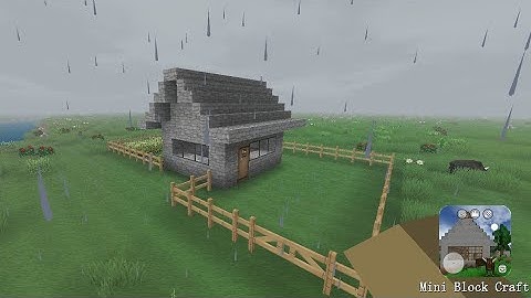 mini block craft || How to build a simple survival house || part-1 ||