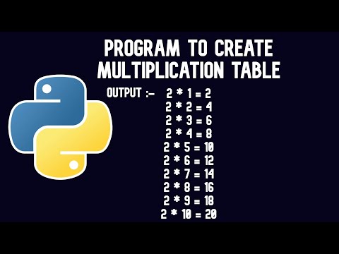 Python Tutorial | Program To  Create a Multiplication Table || WEB BURNER