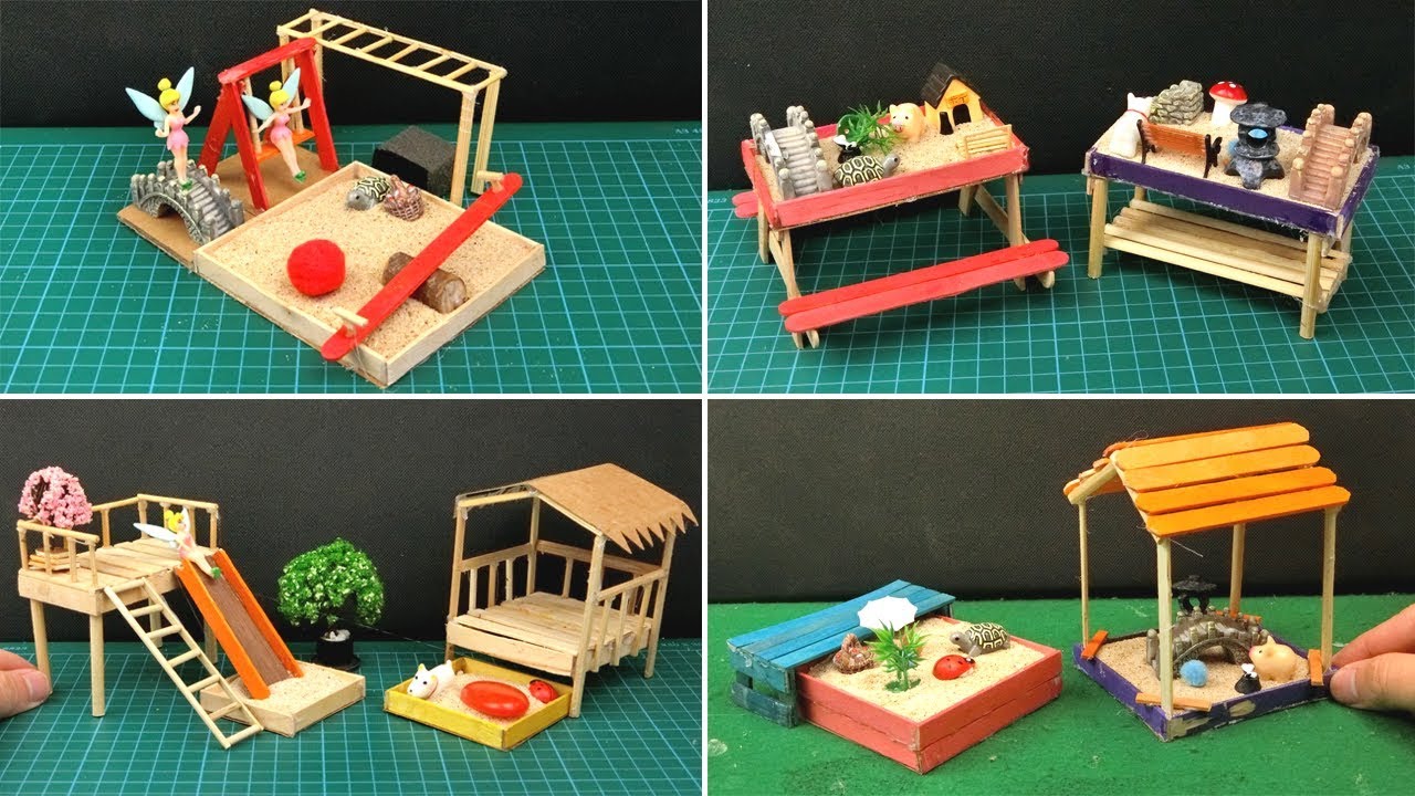 Popsicle Stick Crafts - Miniature Relaxing Hut #3 