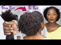 😱SHE CHANGED THE GAME!!! DIY $1.72 kinky curly drawstring ponytail for SHORT 4C Natural Hair!