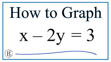 How to Graph the Linear Equation  x - 2y = 3