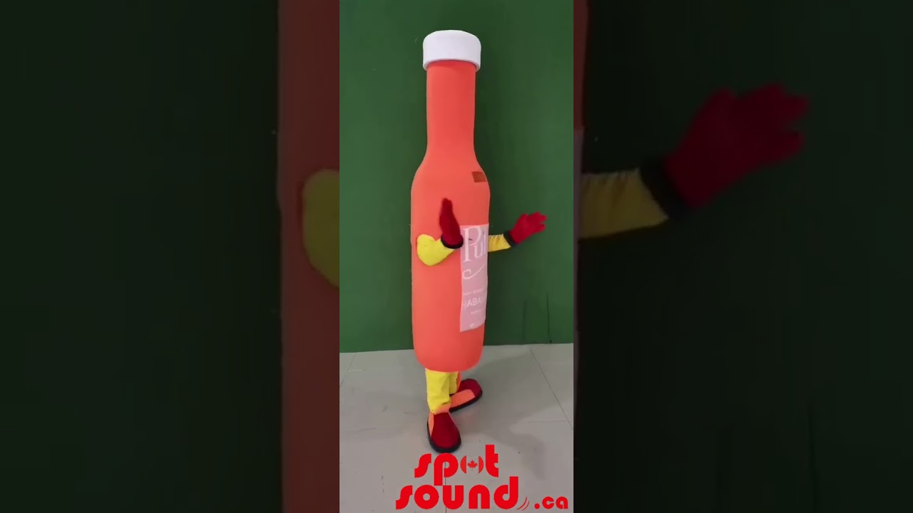 Bottle SPOTSOUND.CA Mascots Costume With Cartoon Character Carnival Advertising Cosplay