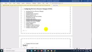 Task 4: Configuring File Server Resource Manager (FSRM) Windows Server 2012