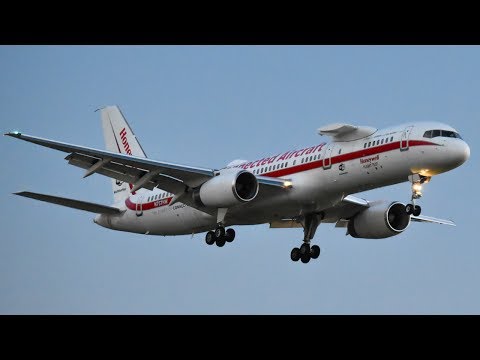 EXTREMELY RARE Honeywell International B757-200 Landing at Melbourne Airport