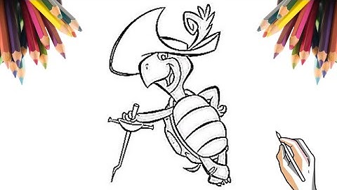 COMO DESENHAR A TARTARUGA TOUCHÉ | HOW TO DRAW THE TOUCHÉ TURTLE