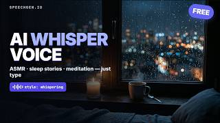 AI Whisper Voice for ASMR & Sleep Stories — Text to Speech screenshot 1