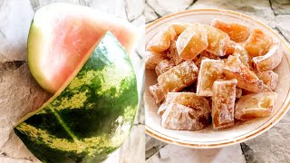 Turn watermelon rind into chocolate pastilles in minutes!I won't throw away watermelon rinds anymore