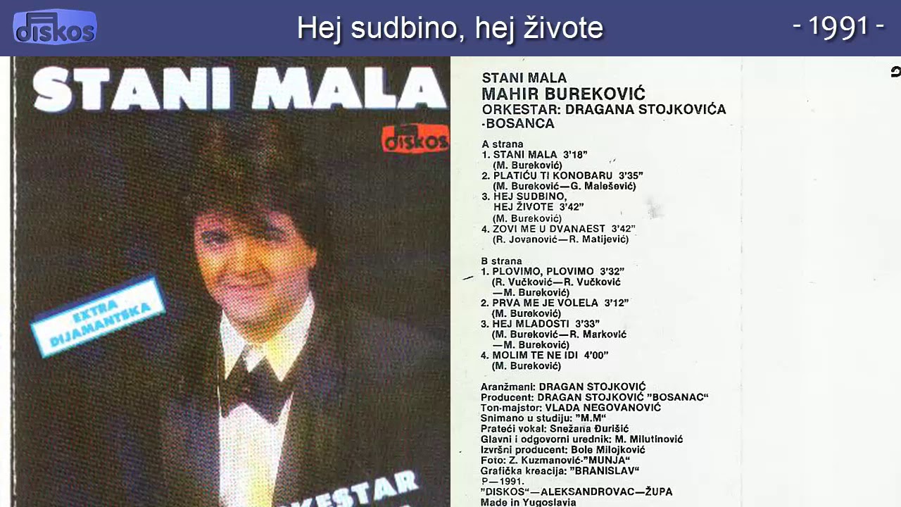 Mahir Burekovic - Hej sudbino, hej zivote - (Audio 1991)