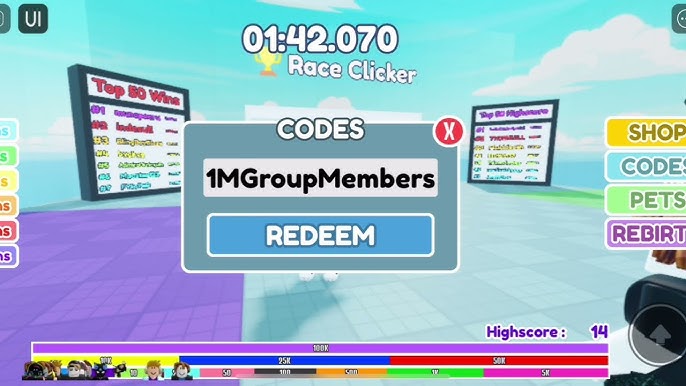 CODE] NEW RACE CLICKER SIMULATOR OCTOBER ROBLOX