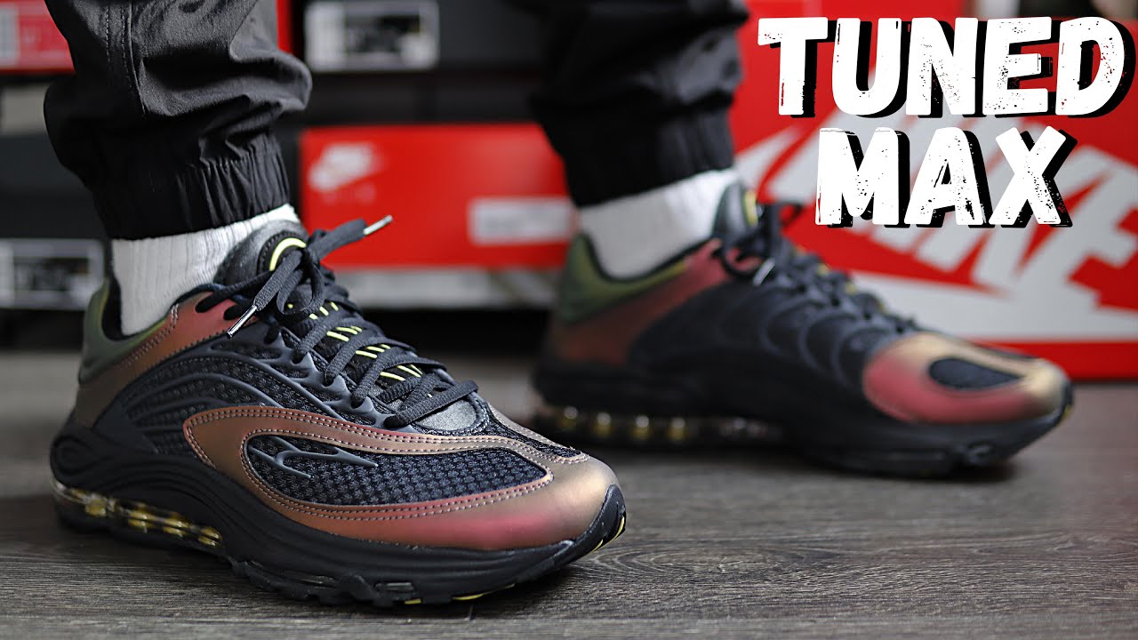 Jadeo charla puerta Nike Air Tuned Max Black Celery On Foot Review - YouTube