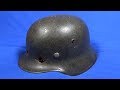 German WW2 Helmet With Bullet Holes and Blood Stained Liner { KIA } Vet Bring Back