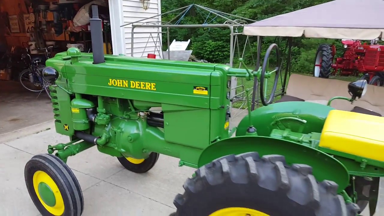 1948 John Deere M walk around and start YouTube