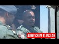 CoAS General Manoj Pandey Flies Light Combat Helicopter at Aero India 2023!