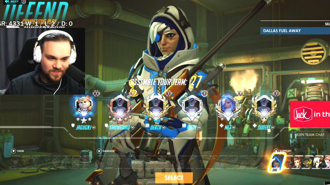 ml7 #1 Ana gameplay - Overwatch Season 26 Top 500