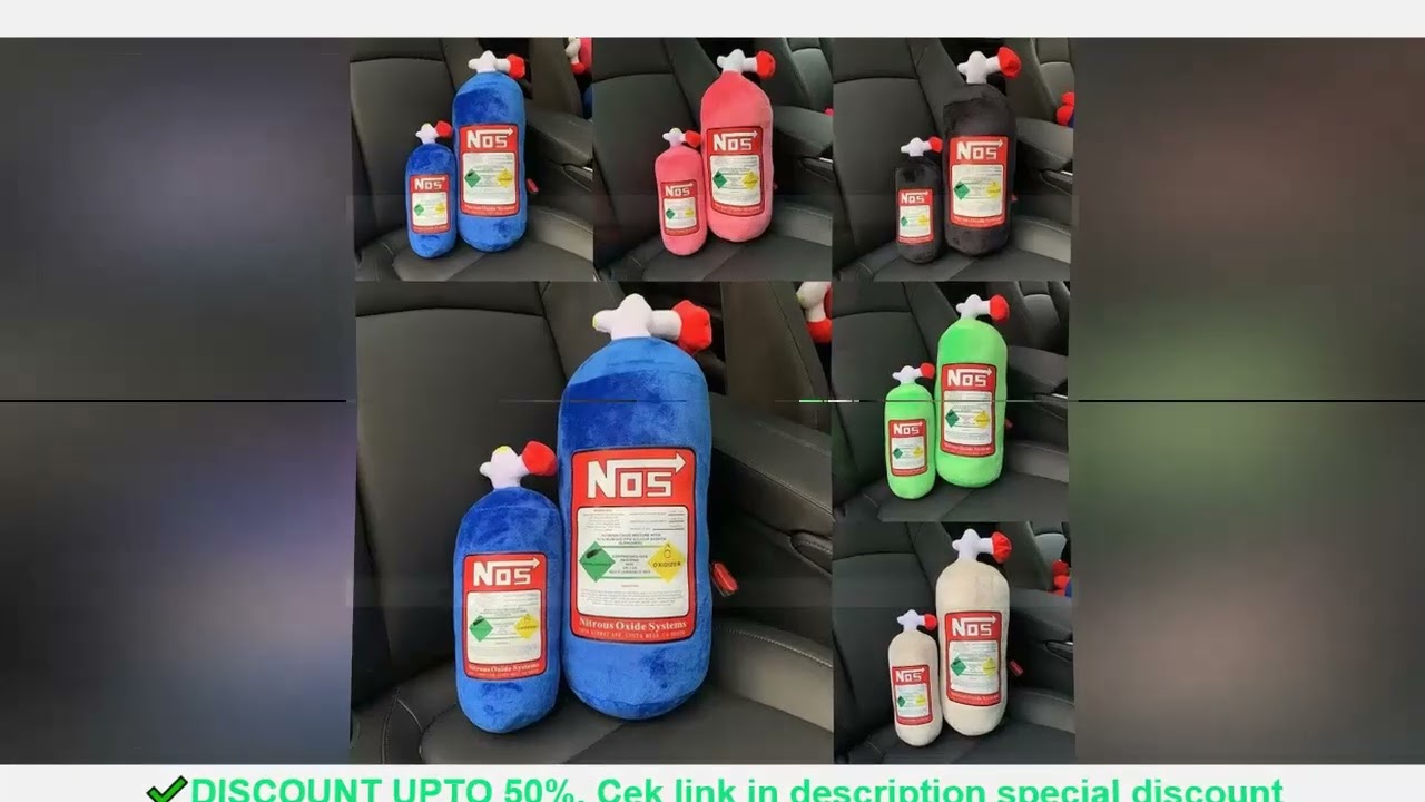 Car Seat Creative Headrest Neck Plush Pillows Car Nitrogen Cylinder Shape Neck Pillow Seat Cushion W