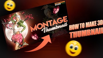 Make this Pubg/Bgmi MONTAGE thumbnail with 3d character | pubg 3d thumbnail tutorial