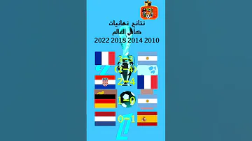 نتائج مباريات نهائيات كأس العالم في 2022 2018 2014 2010 كرة القدم 