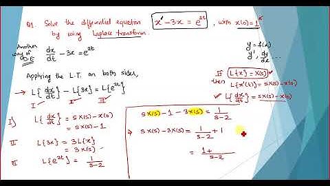 Solving the first order Differential equation by using Laplace transform