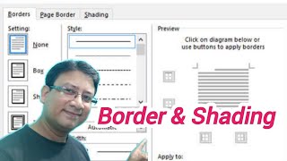 Border, Page Border and Shading Border Option Detail In Ms Word In Hindi||Border & Shading Kya Hain?