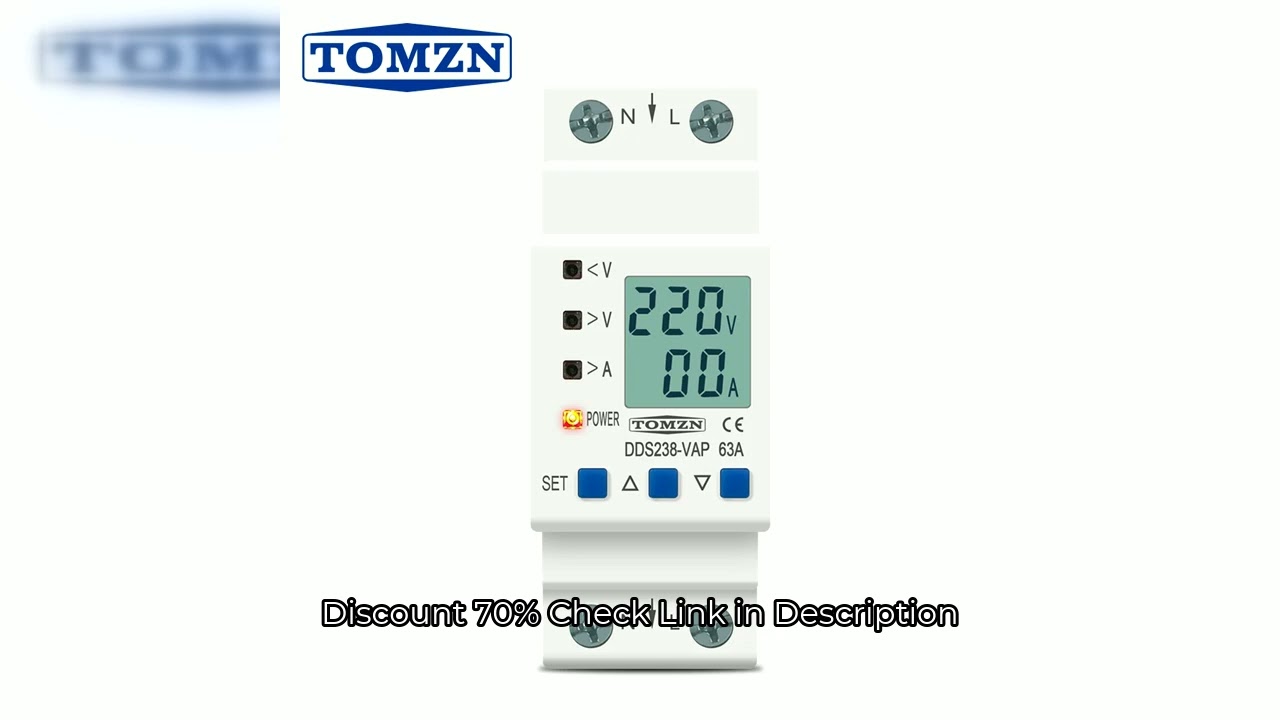 Din Rail Adjustable Over Under Voltage Protective Device Protector Current Limit Protection Voltmete