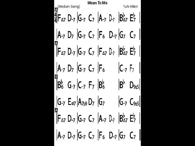 Mean to Me Chords and Backing Track - YouTube