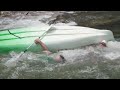 Men Riding Canoe Falls Into Rapid After Bumping Into Rock - 1447935-4