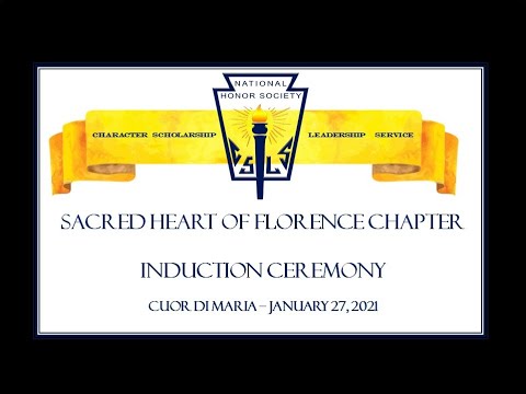 2021 NHS Sacred Heart of Florence Chapter Induction Ceremony