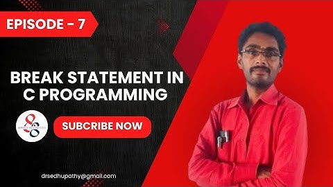 Break Statement in C Programming / #SNSInstitutions/#SNSDesignThinkers/#DesignThinking /