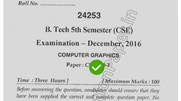 2016Mdu BTech CSE 5th sem Computer Graphics Question Paper