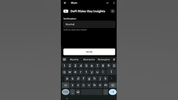 Blum new youtube video verify code  31 October