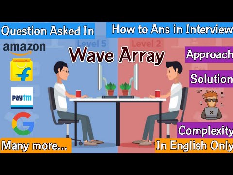 Wave Array | Competitive Coding | Asked in Google, Microsoft, Amazon, Paytm etc.