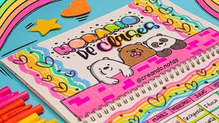 How to Make a Bare Bears Class Schedule - #backtoschool #covers