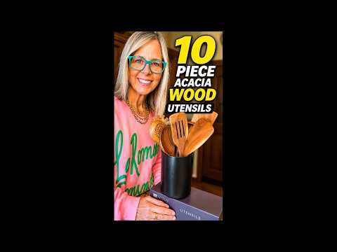 10 Piece Solid Acacia Wood Utensils: what all do you GET? | Hefild