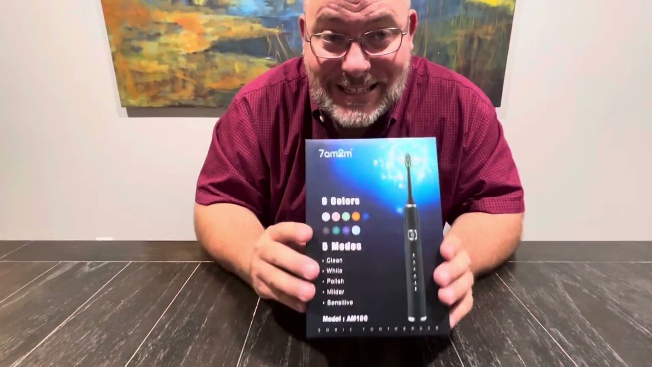 Electric toothbrush with 5 cleaning modes and extra heads