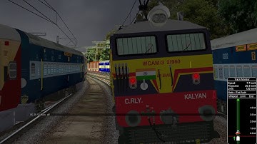 12779 GOA EXPRESS ll LOCO CHANGE ll DIESEL TO ELECTRIC AT PUNE ll KHANDESH ROUTE ll MSTS OPEN RAILS